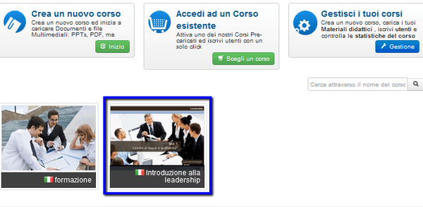 Lista dei corsi Lista dei corsi