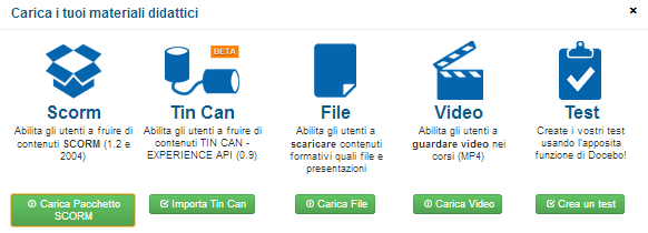 Carica i materiali didattici Carica i materiali didattici