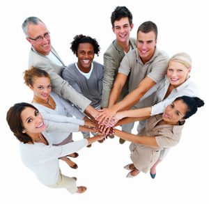 Portrait of business colleagues smiling