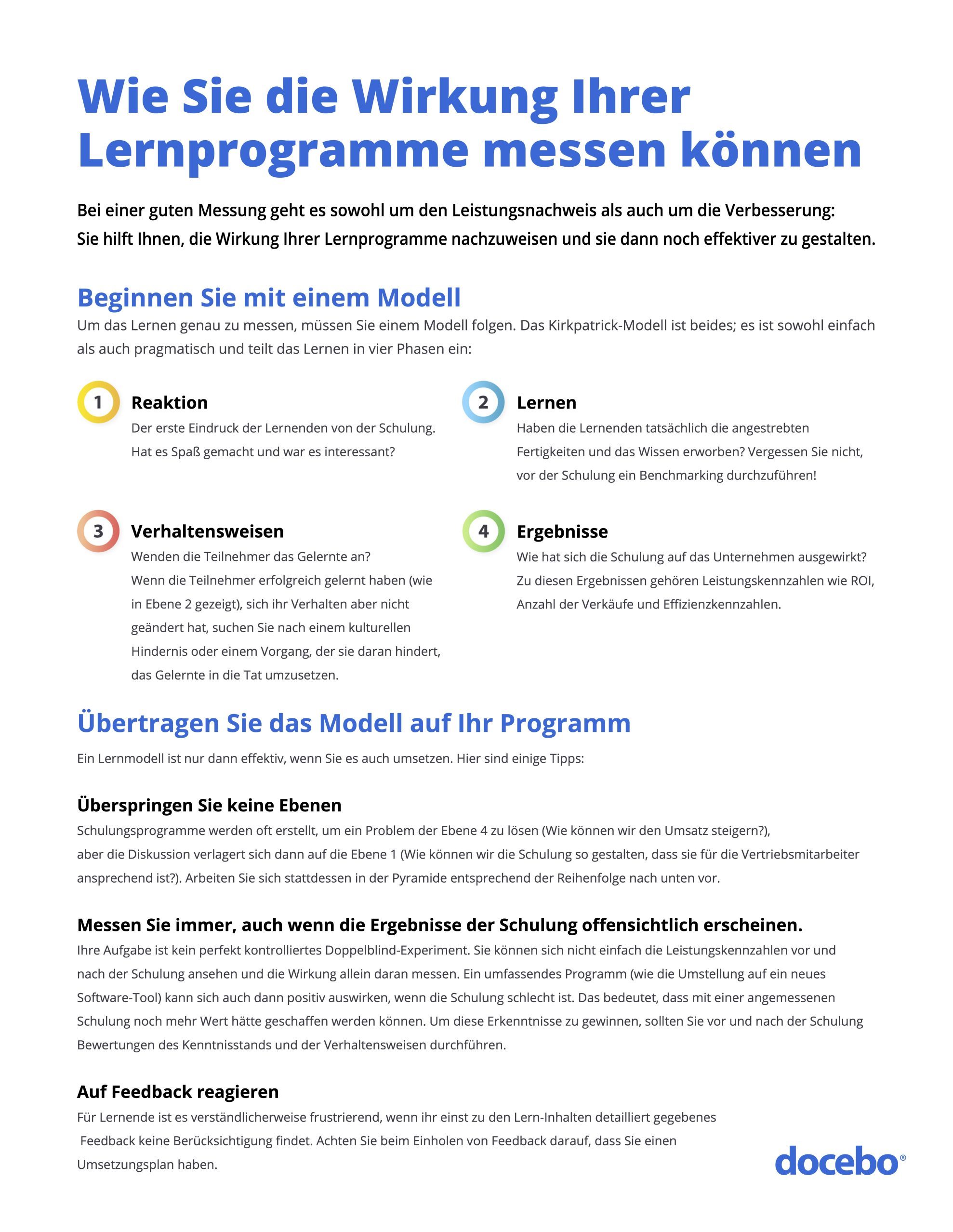 Wie Sie die Wirkung Ihrer Lernprogramme messen können