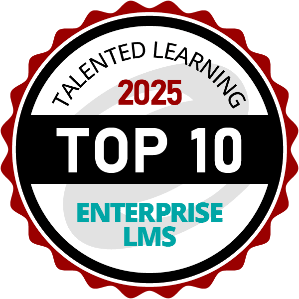 Top 10 Enterprise LMS in 2025 Award Badge