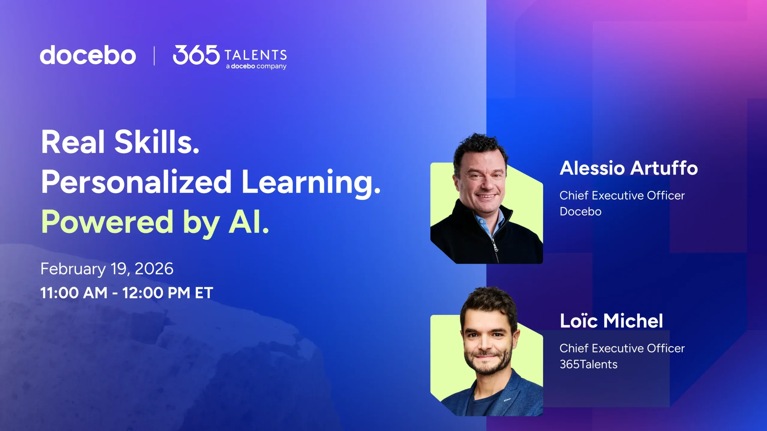 Docebo + 365Talents: Real Skills. Personalized Learning. Powered by AI.