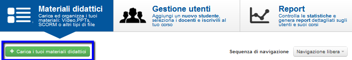 Inserisci i contenuti