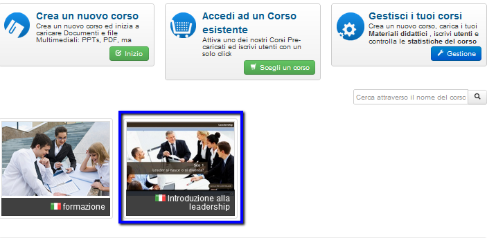 Lista dei corsi