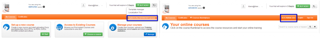 accedere al pannello certificati e-learning