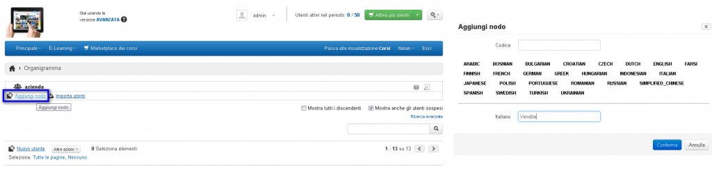 aggiungi nodo