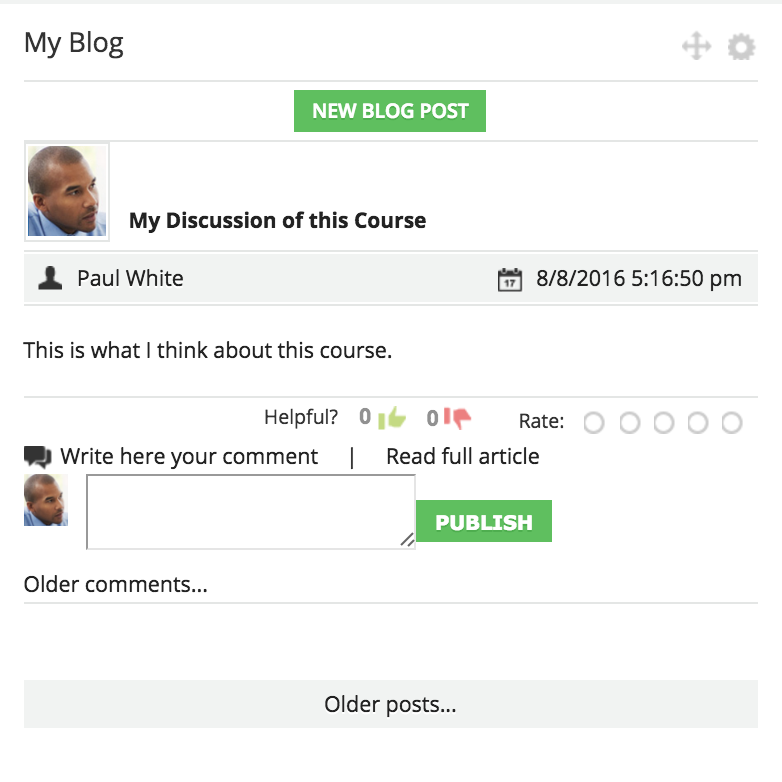 blog widget