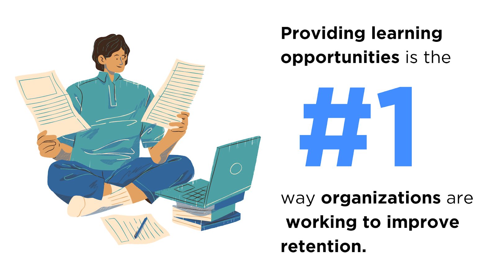 lms employee training - providing learning opportunities is the 1 way organizations are working to improver retention 