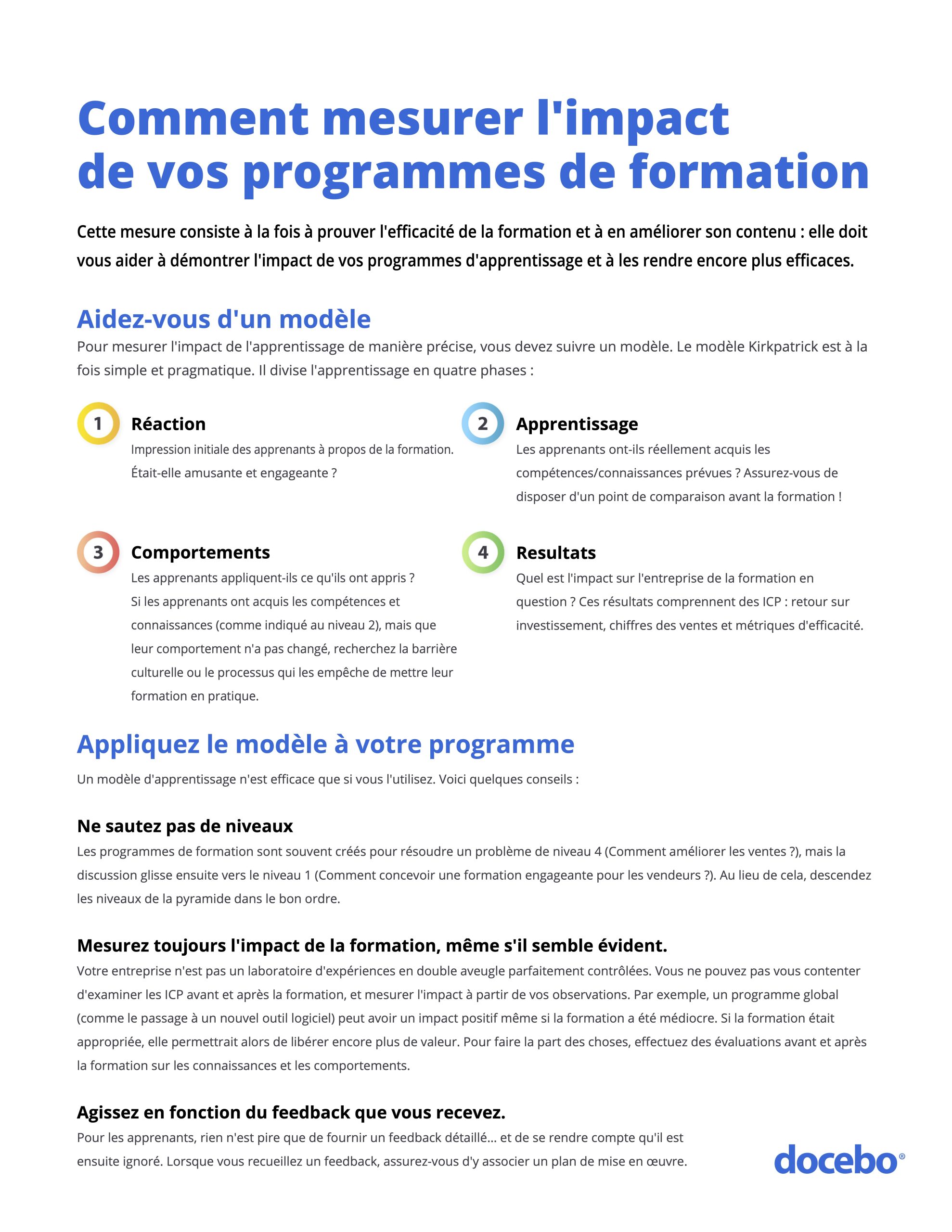 Comment mesurer l’impact de vos programmes de formation